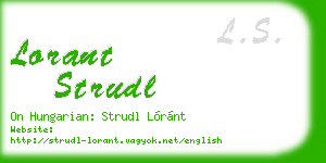 lorant strudl business card