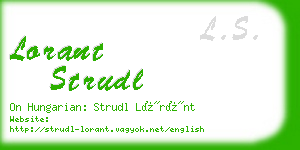 lorant strudl business card